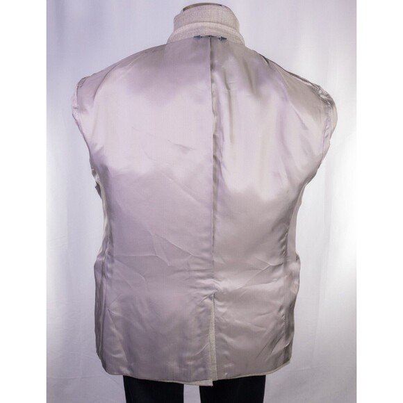 Jos A Bank Blazer Sz 40S Plaid Beige Sports Coat Suit Jacket Wool/Silk EUC - Picture 12 of 13